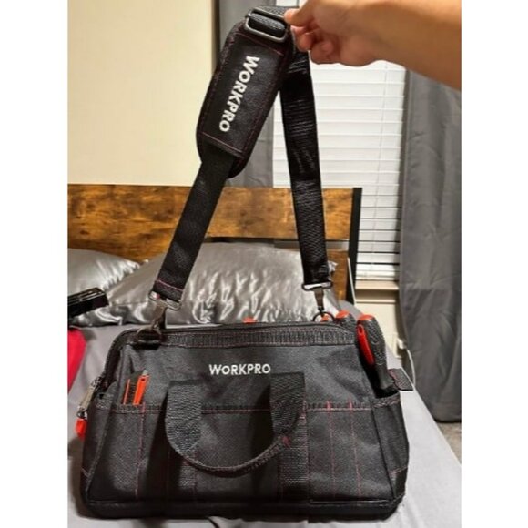 16-inch Close Top Wide Mouth Tool Storage Bag with Water Proof Rubber Base - Picture 4 of 4